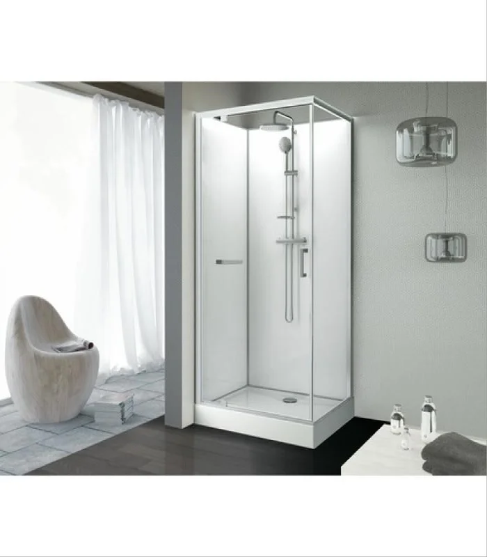 Cabine KARA rectangle porte pivotante - Leda 120x80cm