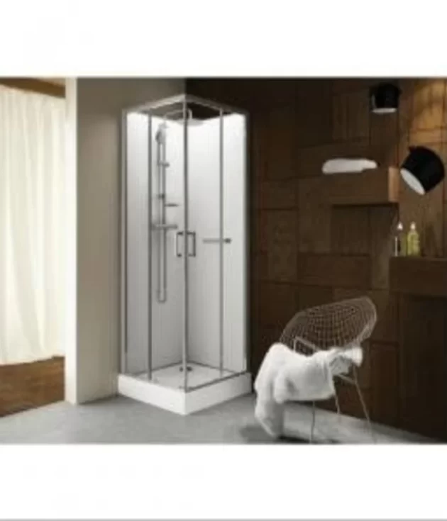 Cabine de douche carrée 90x90 Kara Leda portes coulissantes