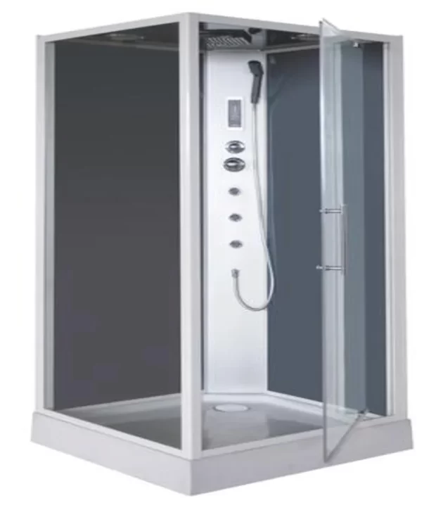 Cabine de douche hydromassante Niky grise 90x90cm