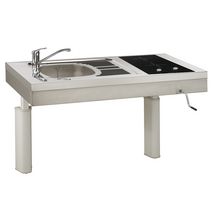 Console réglable KHK avec évier cuisinette CPBH 1 cuve 1200 vitro