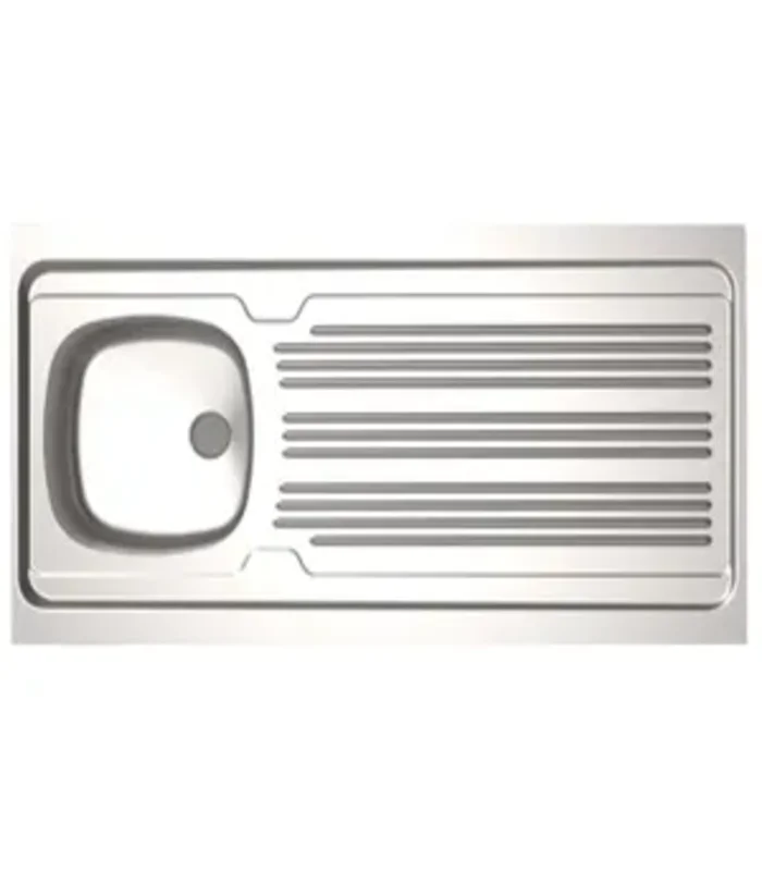 MODERNA Évier à poser Lavelli inox 18 10 lisse 1 cuve 1 égouttoir - 1200x600mm