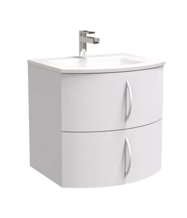 Meuble lavabo FROLLO blanc largeur 60cm à suspendre