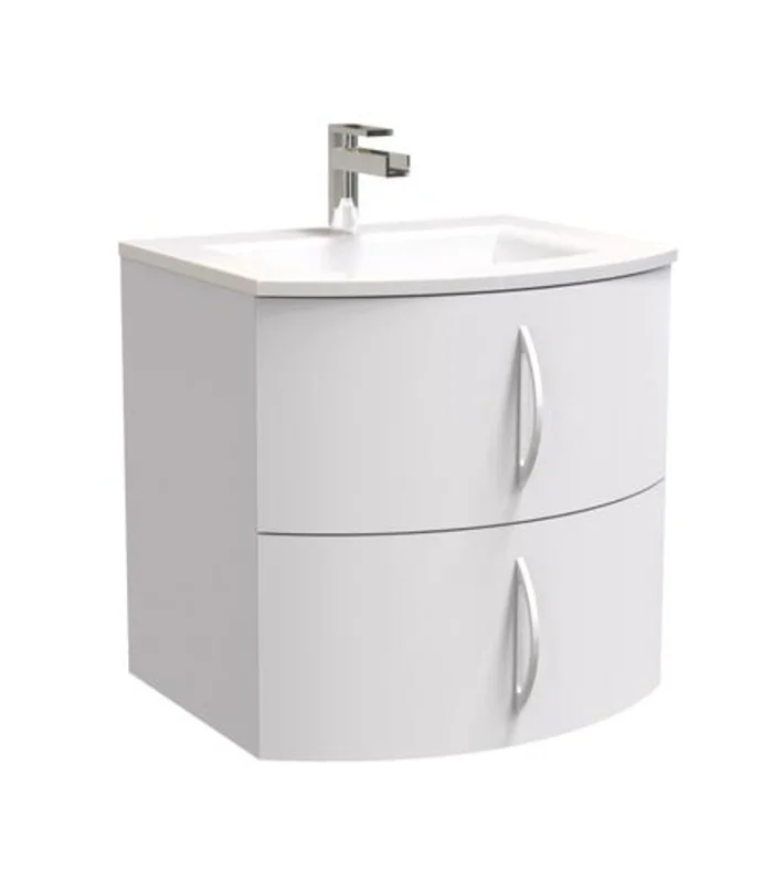 Meuble lavabo FROLLO blanc largeur 60cm à suspendre