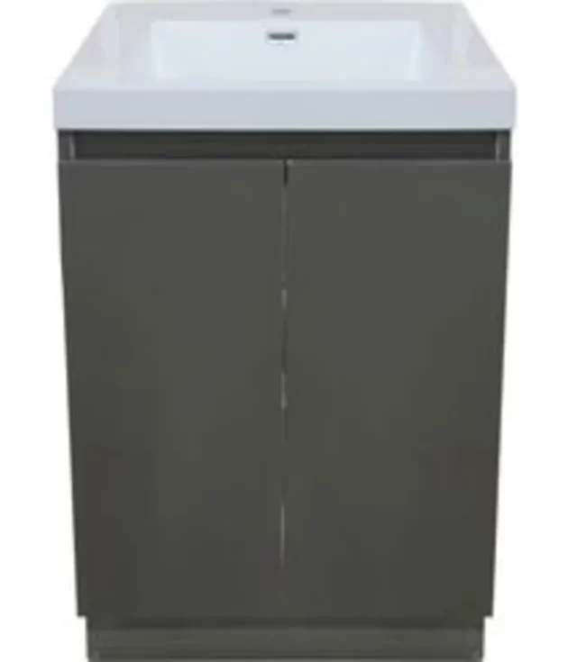 Meuble sous vasque Alterna Primeo 80 cm suspendu 2 tiroirs gris