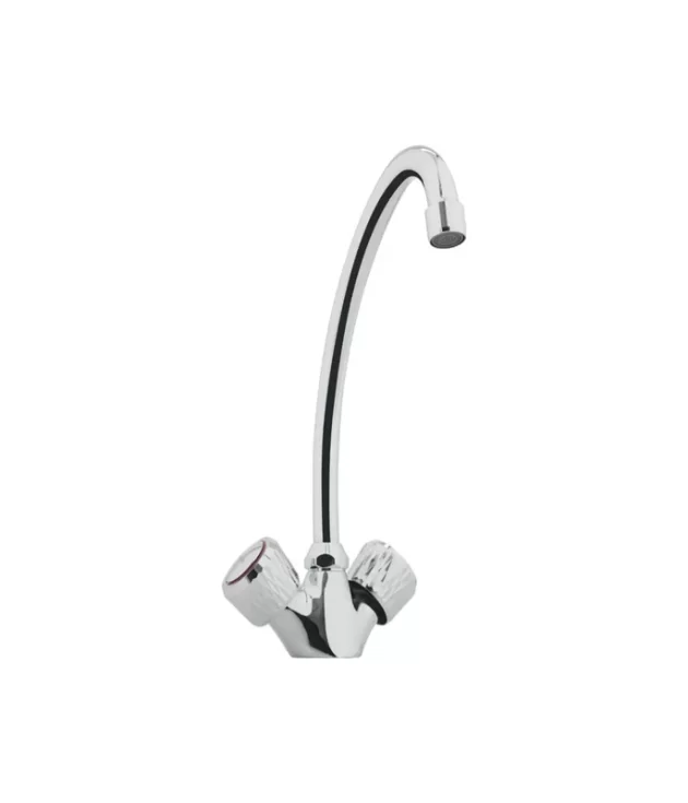 MilanoCrownPlusSingleHoleKitchenSinkMixer-Chrome