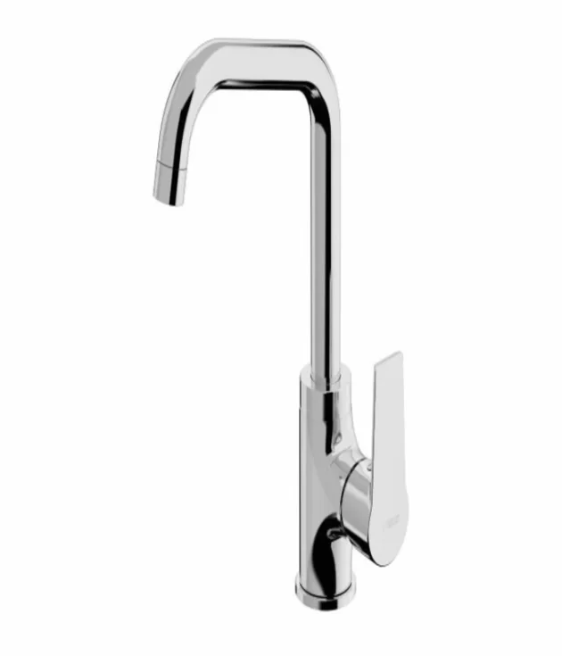 Mitigeur robinet de cuisine chromé NF avec bec orientable NF 2