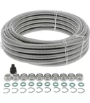 PB TUB - KIT COURONNE TUBE INOX 15 M - DN16 + 10 RACCORDS 3sur4inch (écrou+bague+joint)