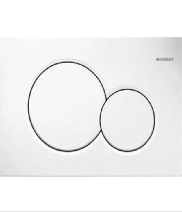 Plaque de commande double touche Sigma 01 Geberit blanche