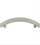 Poignée courbe courbe aspect inox L126