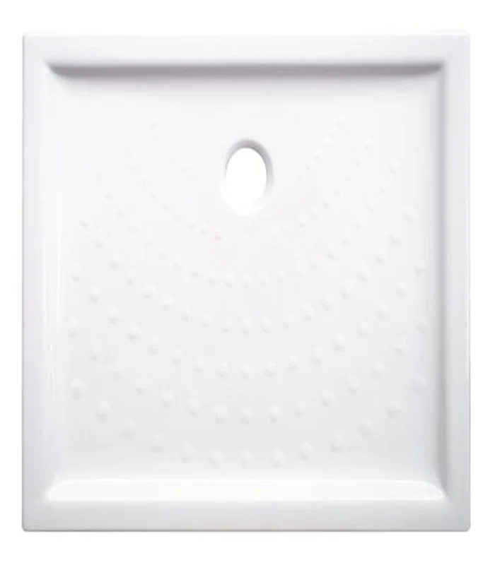 Receveur de douche céramique extra-plat 6 cm blanc 80x100cm