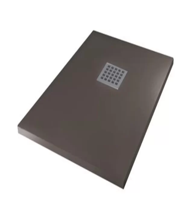 Receveur de douche résine de synthèse Mina gris anthracite 70x90