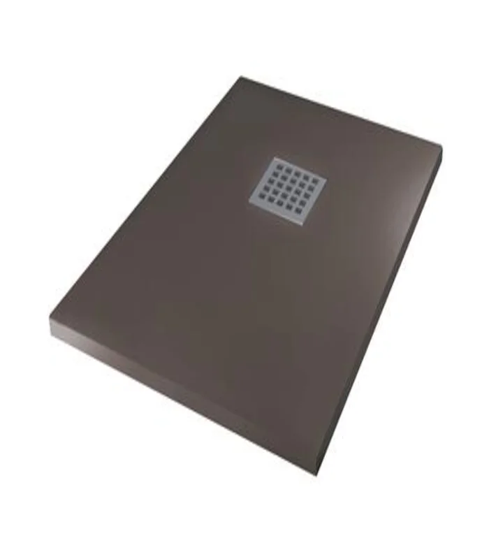 Receveur de douche résine de synthèse Mina gris anthracite 70x90