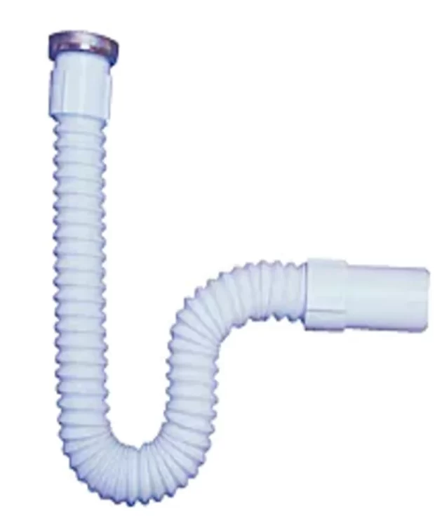 SIPHON SOUPLE EXTENSIBLE TUBE ANNELÉ PVC