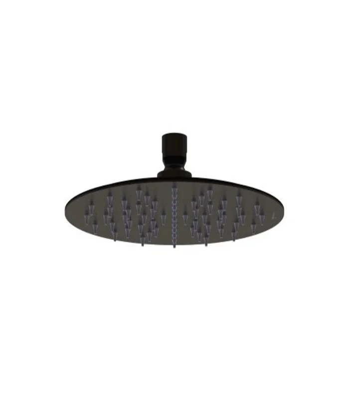 Tête de douche noir RAL 9004 anticalcaire Ø200mm