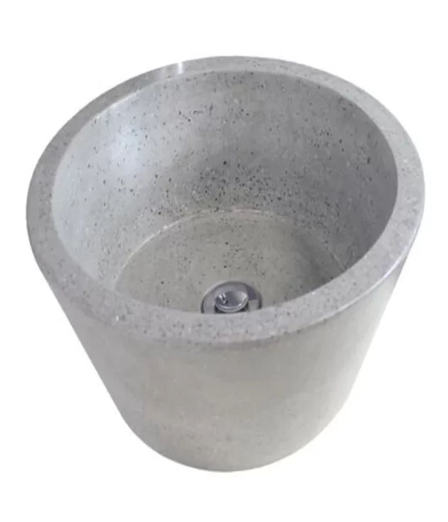 Vasque BLOOM gris ciment Ø40x15 Terrazzo