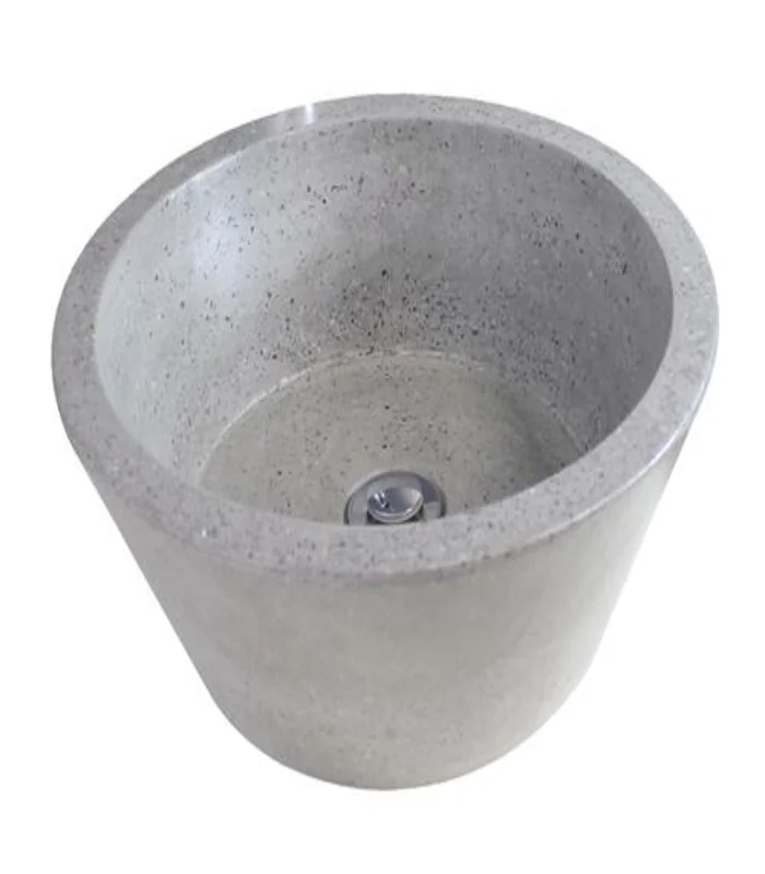 Vasque BLOOM gris ciment Ø40x15 Terrazzo