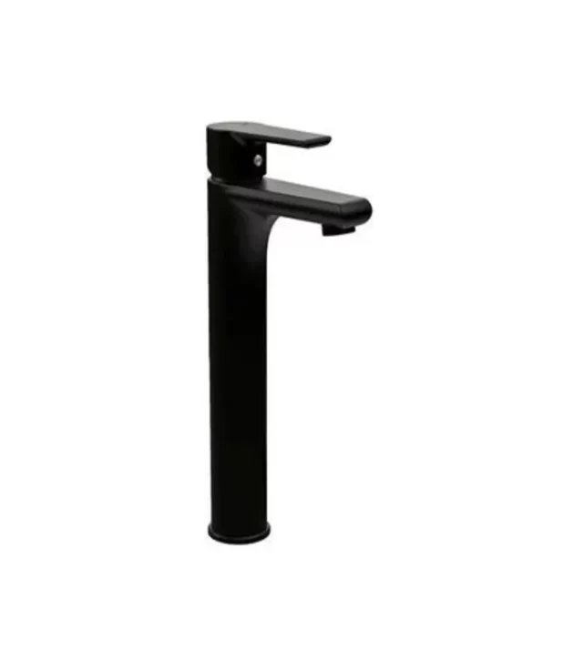 mitigeur lavabo haut noir nf avec vidange clic clac